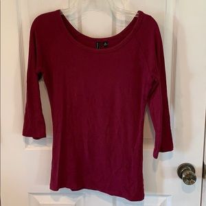 Maroon 3/4 sleeve top